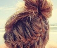 Cute braid with bun