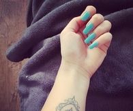 Perfect blue nail art