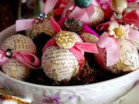 Tied book letter easter eggs