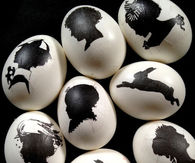 Easy silhouette easter eggs