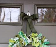 St pattys rag wreath