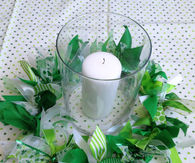 St patricks day candle ring wreath