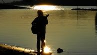Singing at sunset