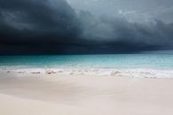 Dark beach clouds