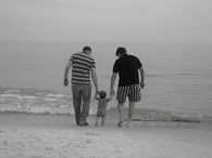 Family on the beach