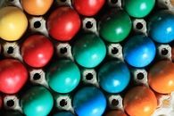 Bright Easter eggs