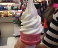 Pink ice cream cone