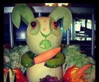 Rabbit fruit art