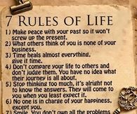 7 rules for life