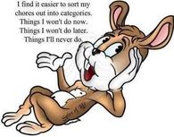 sorting my chores