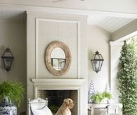 Blue and White Outdoor Room