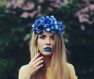 Blue Flower Garland