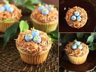 DIY Birds Nest cupcakes