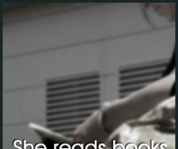 She reads