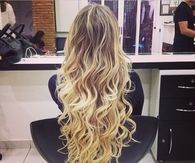 Blonde wavy hair