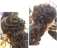 Curly updo