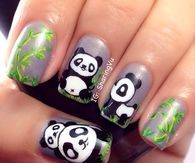 Panda bamboo nails