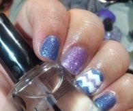 Blue berry glitter nails