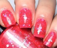 Pink shimmer glitter nails