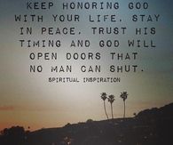 When honoring God