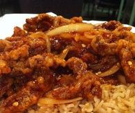 Crispy beef pon fried rice