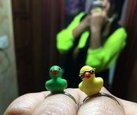 Neon duck rings