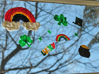 St patricks day window clings