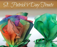 Coffee filter treat packages for St Patricks Day