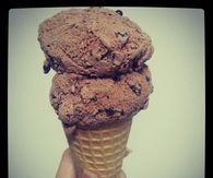 Chocolate ice cream cone