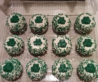 Irish shamrock cupcakes