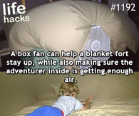 Box fan blanket fort