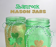Shamrock mason jars