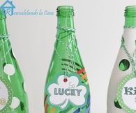 St patricks day bottle centerpiece