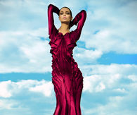 Form Fitting Burgundy Gown