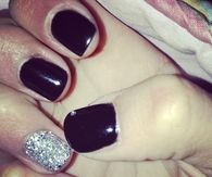 Black and glittery