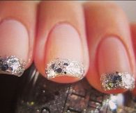 Sliver glitter tips
