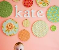 Baby name above crib