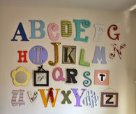 Unique lettering for baby room