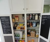 Pantry re organization with chalkboard reminders