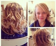 Waterfall braid for girls