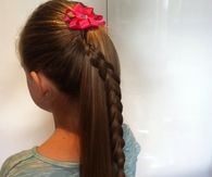 Lace dutch braid ponytail