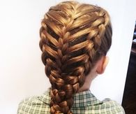 Feathered dutch braid