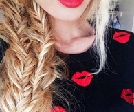 Blonde messy braid