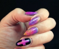 Galaxy stiletto nails