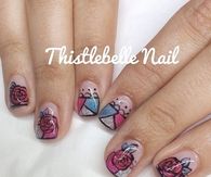 Stain glass nail design