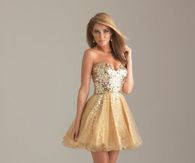 Darling Golden Sparkle Dress