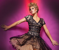 Black Dress with Ruffle Skirt