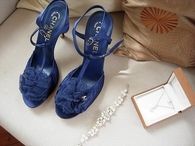Royal Blue Chanel Sandals