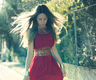 Red Shimmery Dress