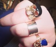 Gold skull rings